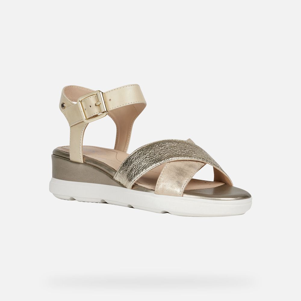 Geox Bayan Sandalet Altın - Pisa - GYJ-435602